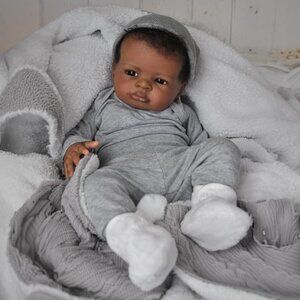 Baby Dolls Black Boy 20 Inch African American New born Boy Doll Lifelike Weight
